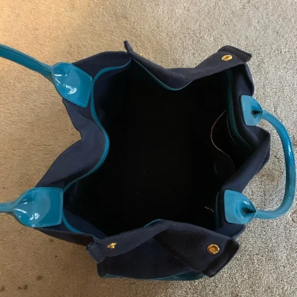 Tory Burch Blue and Black Women's Tote Bag - Picture 7 of 9